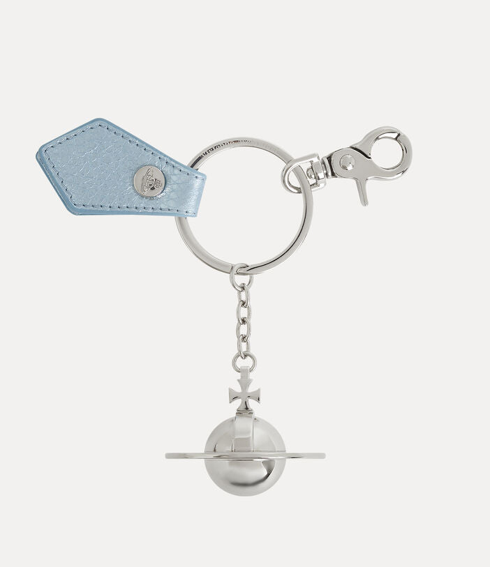 Vivienne Westwood Grain Leather 3D Orb Keyring