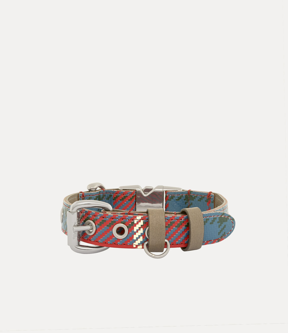 Vivienne Westwood Red Tartan Dog Collar