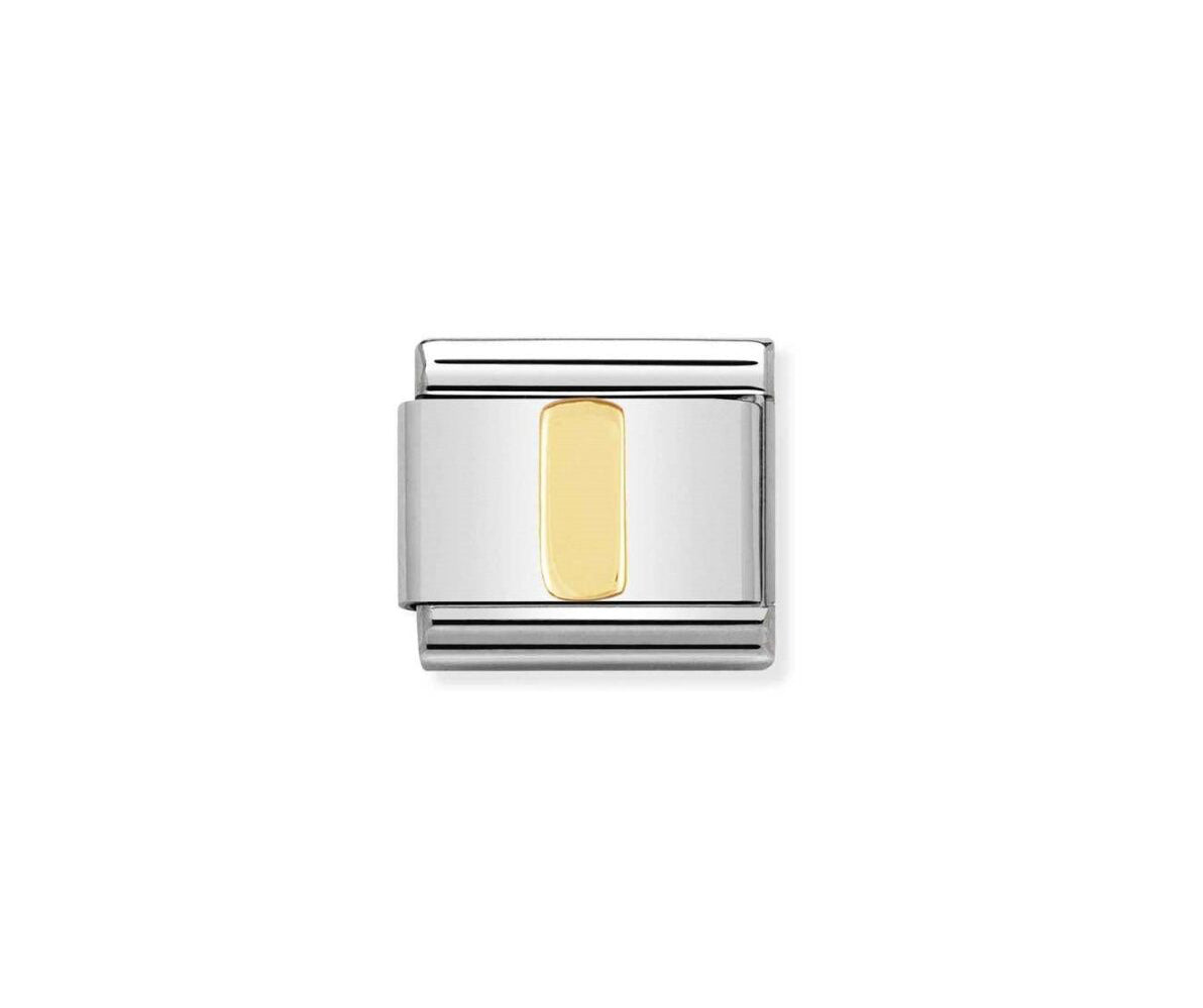 Nomination Classic Link with Letter 'I' in Yellow Gold Tone 030101/09