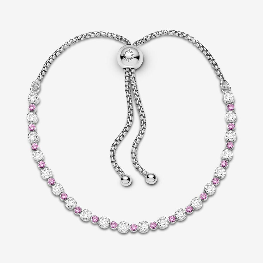 
                      
                        Pandora Pink & Clear Sparkle Slider Bracelet
                      
                    