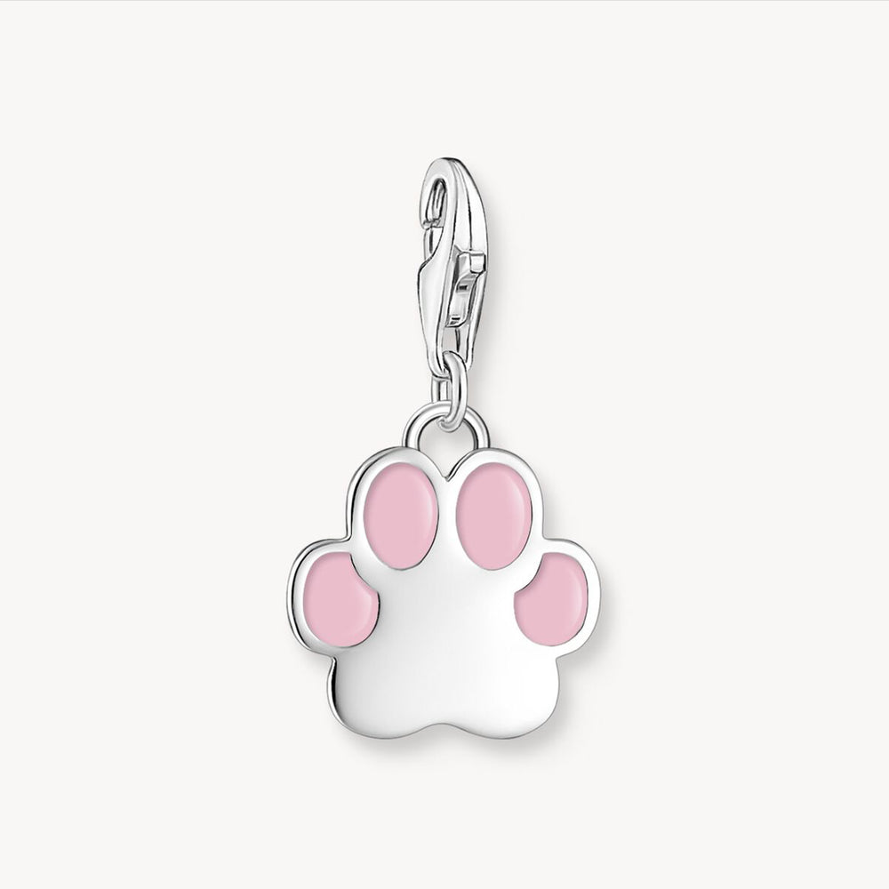 Thomas Sabo Pink Paw Print Charm