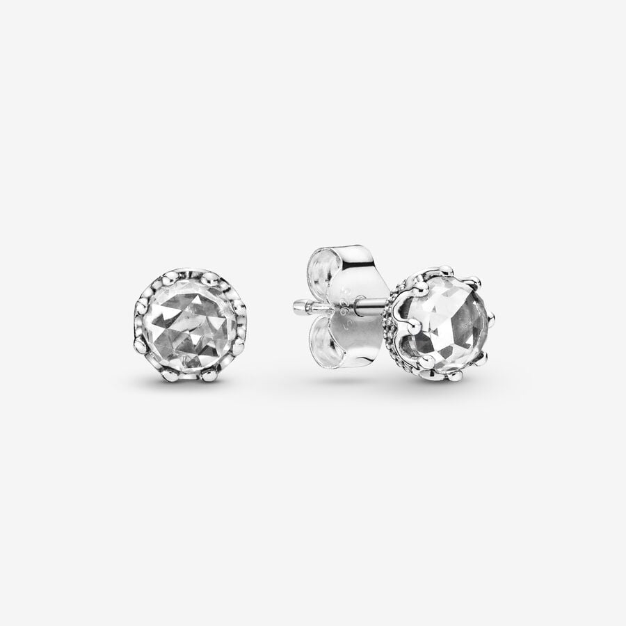 Pandora Clear Sparkling Crown Stud Earrings