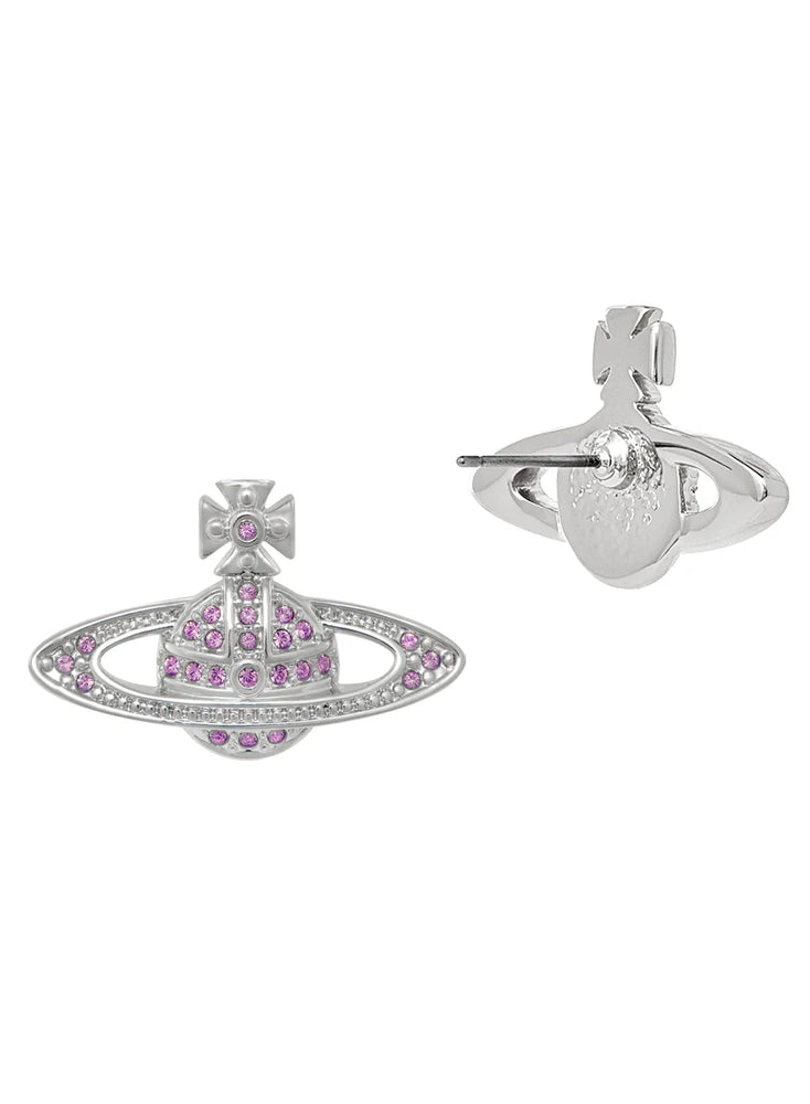 
                      
                        Vivienne Westwood Mini Bas Relief Earrings Platinum Tone & Iris Crystals
                      
                    