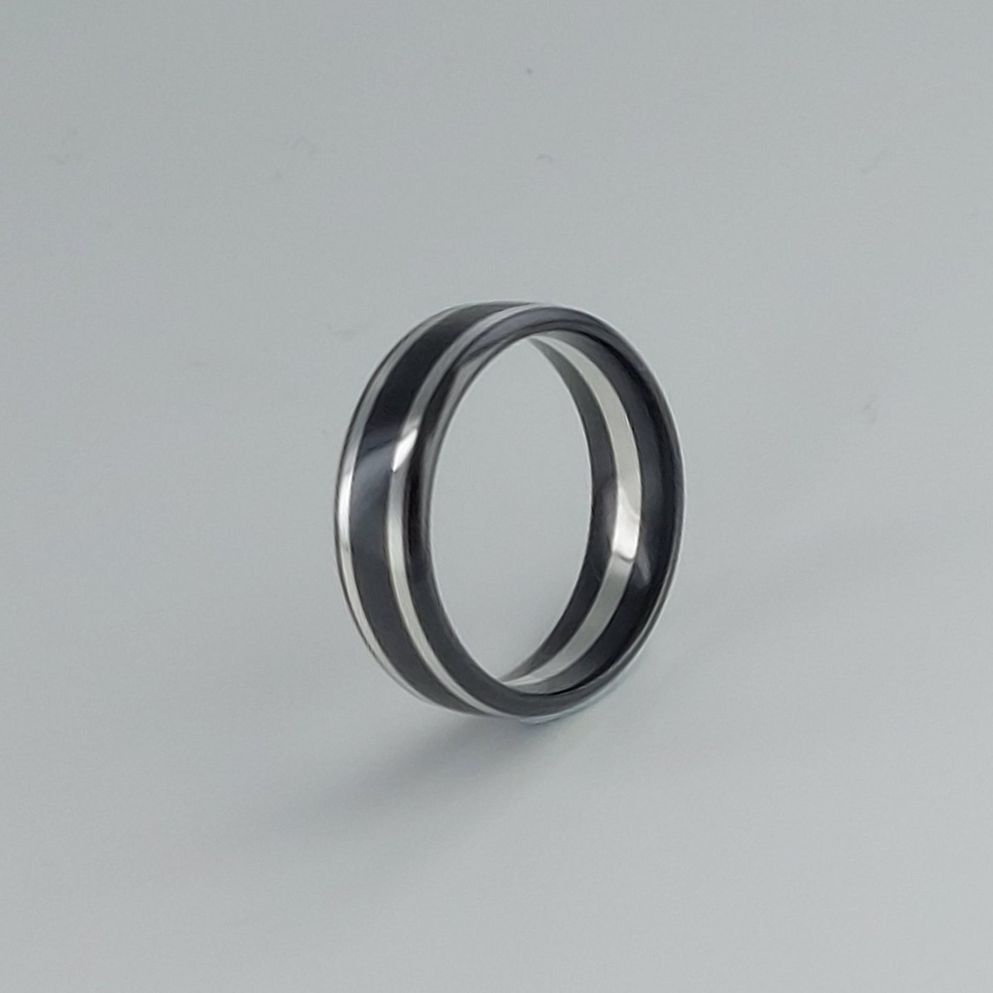 Zedd Silver Zirconium 7mm Wedding Ring