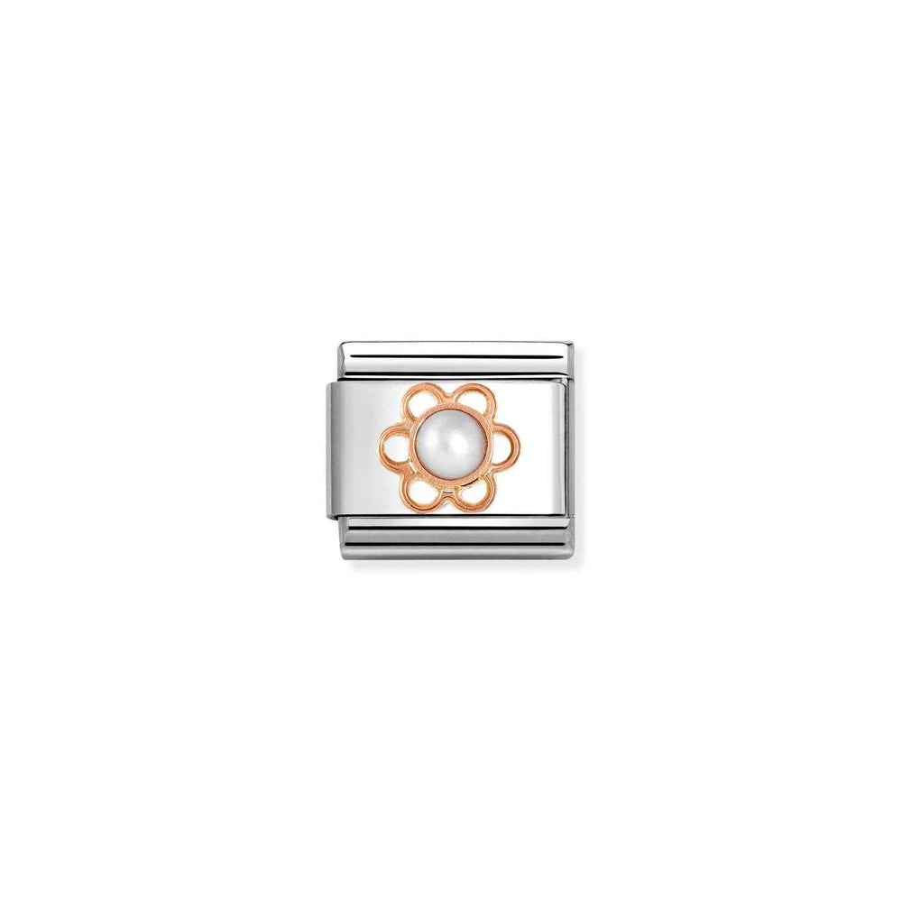 Nomination Classic Link Flower with Freshwater Pearl
