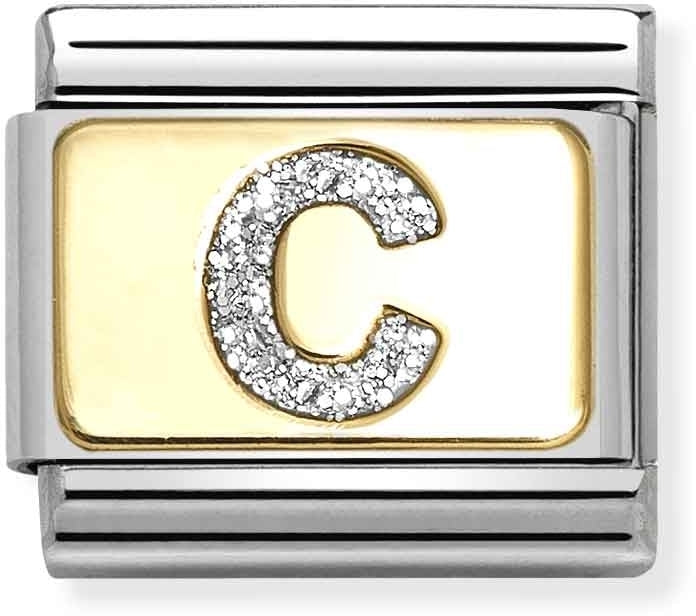 Nomination Gold Glitter C Charm