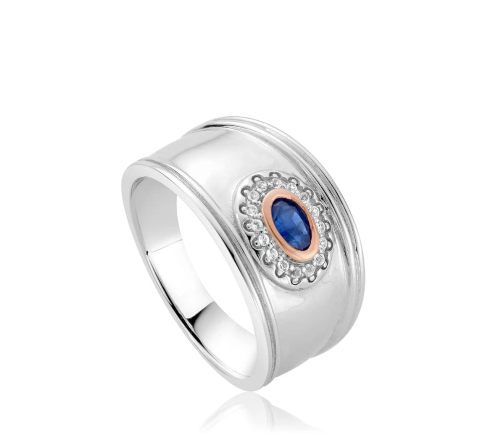 Clogau Princess Diana Sapphire Wide Ring