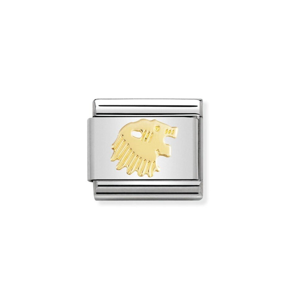 Nomination Classic Link with Leo Symbol in Yellow Gold Tone