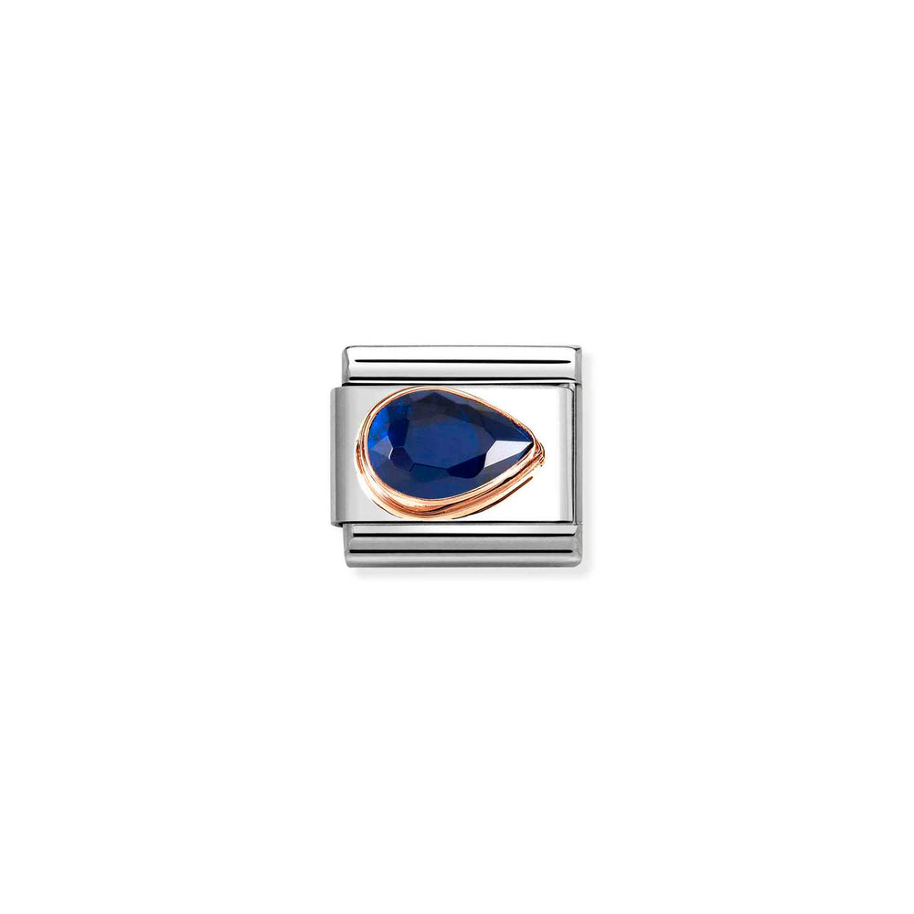 Nomination Classic Link Dark Blue CZ Right Drop