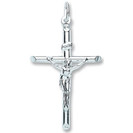 Coe & Co Silver Tubed Crucifix Pendant