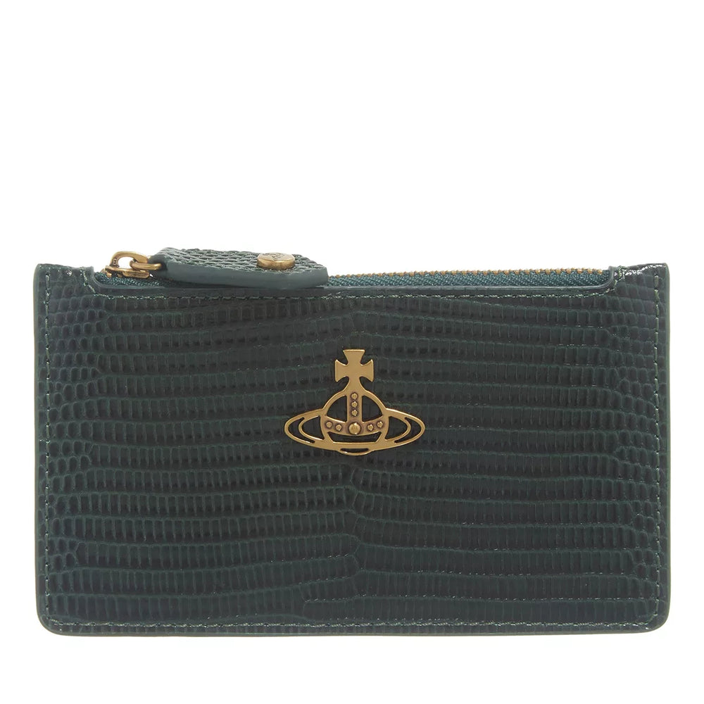 Vivienne Westwood Green Lizard Slim LG Card Holder