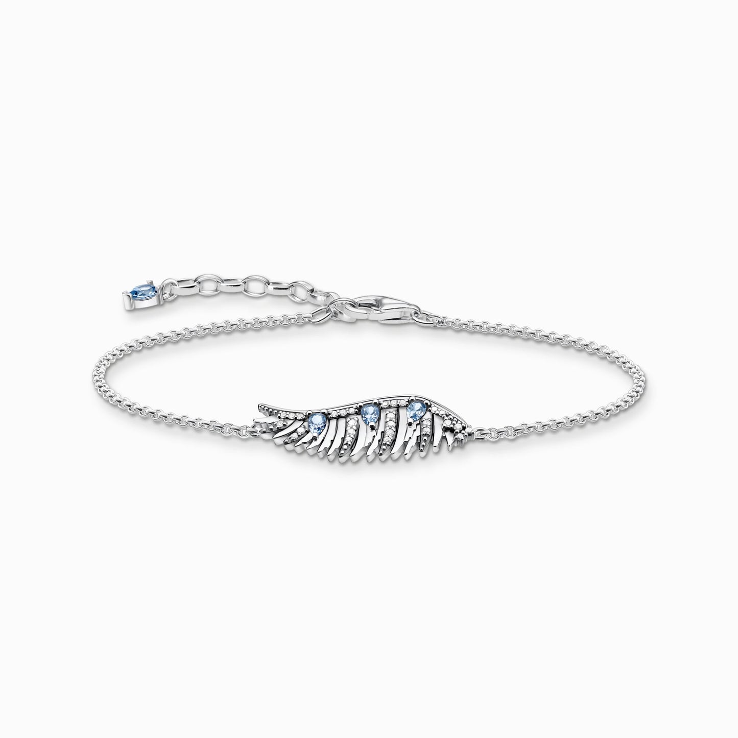 Thomas Sabo Phoenix Wing with Blue Stones Silver Bracelet