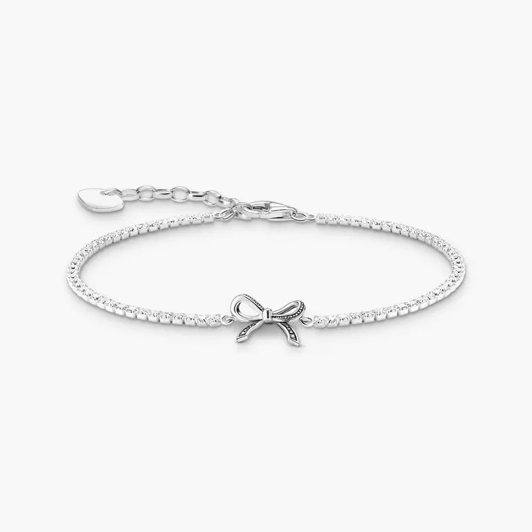 Thomas Sabo Silver Bow Bracelet with White CZ