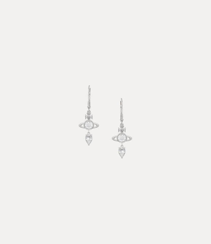 Vivienne Westwood Phaedra Earrings Platinum Tone