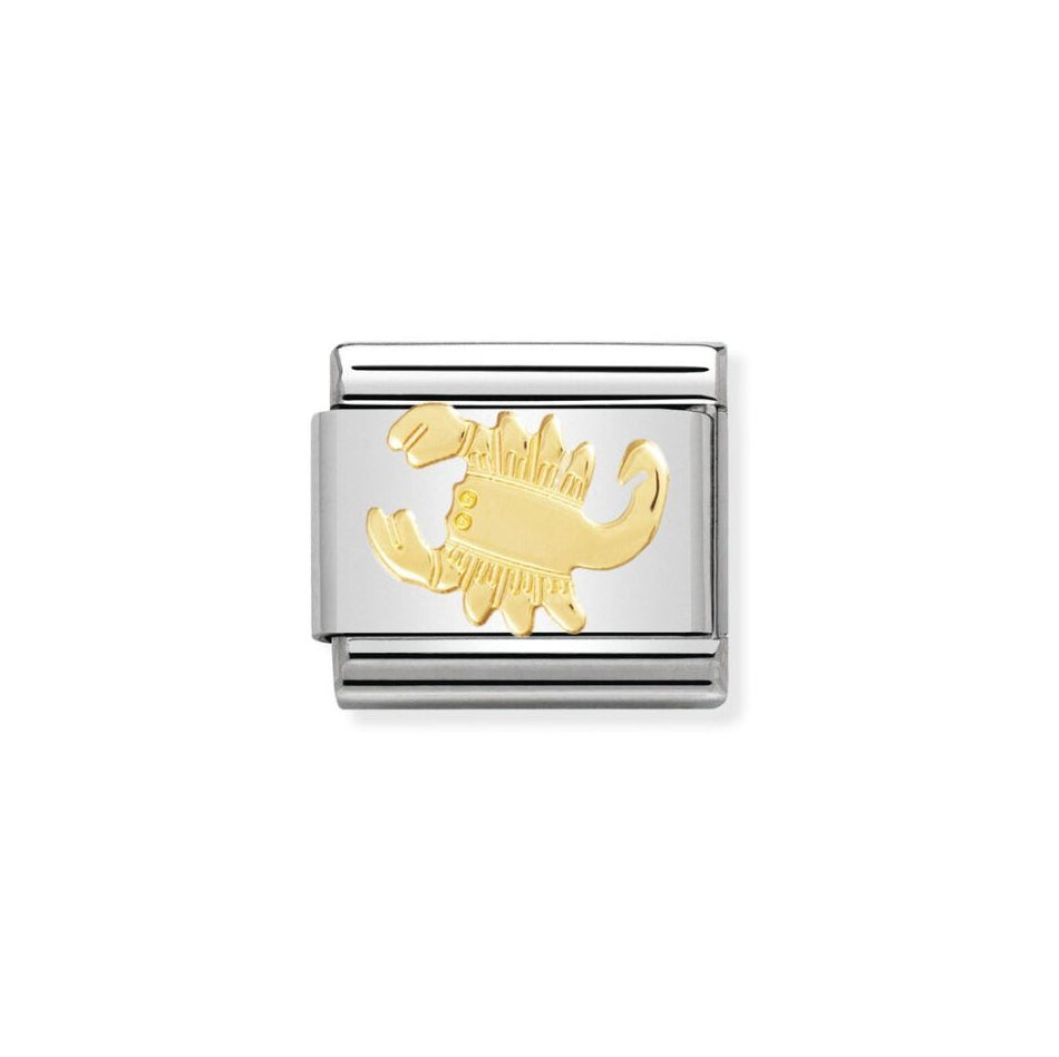 Nomination Classic Link with Scorpio Symbol in Yellow Gold Tone