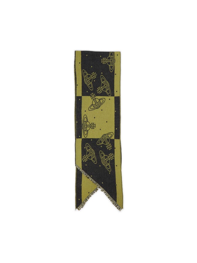 Vivienne Westwood Two Point Scarf-Grey/Green