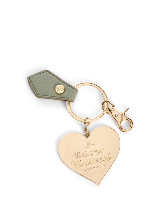 
                      
                        Vivienne Westwood Mirror Heart Orb Keyring Gold & Sage Green
                      
                    