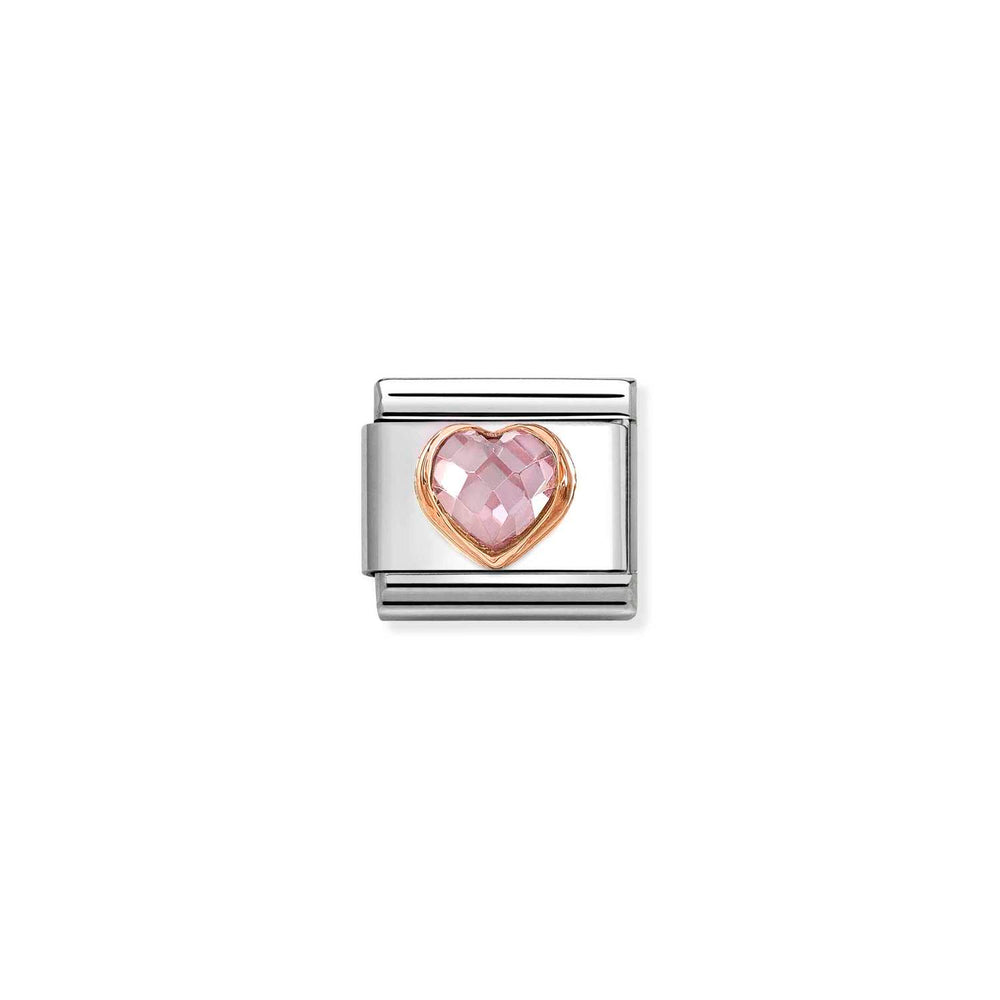 Nomination Classic Link Pink CZ Heart