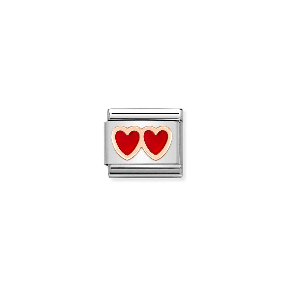 Nomination Classic Link Red Double Heart