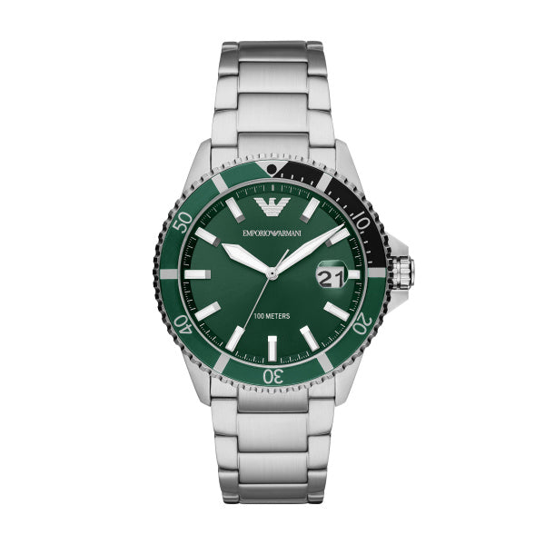 EMPORIO ARMANI World ExplorerVBlack and Green Men's Watch AR11338