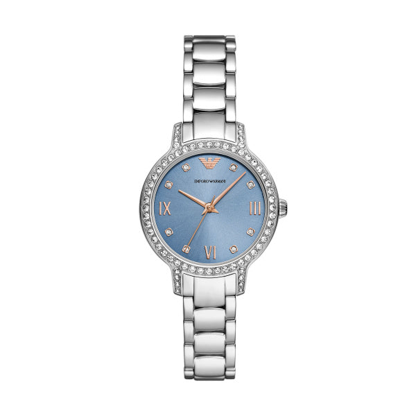 Emporio Armani Women's Blue Dial Cleo Watch