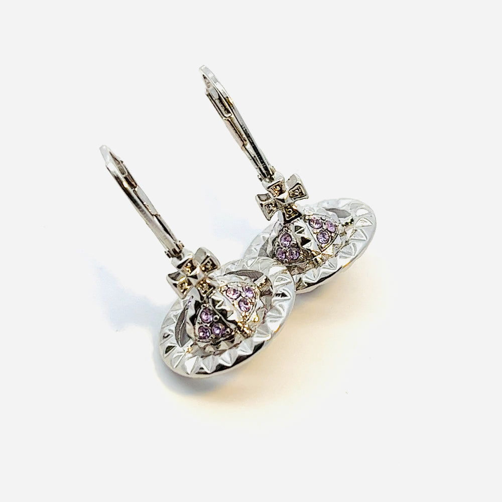 
                      
                        Vivienne Westwood Mayfair Small Orb Silver Tone and Violet Crystal Earrings
                      
                    