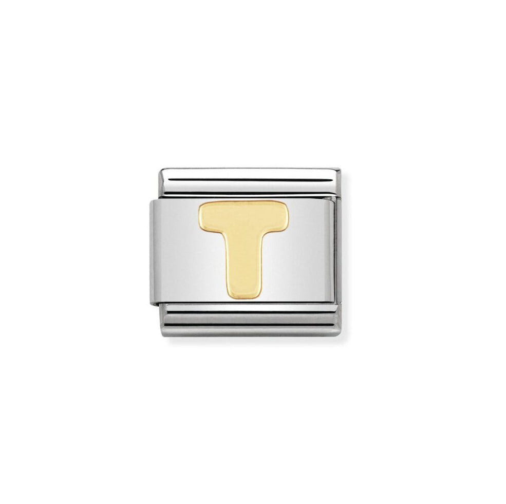 Nomination Classic Link with Letter 'T' in Yellow Gold Tone 030101/20