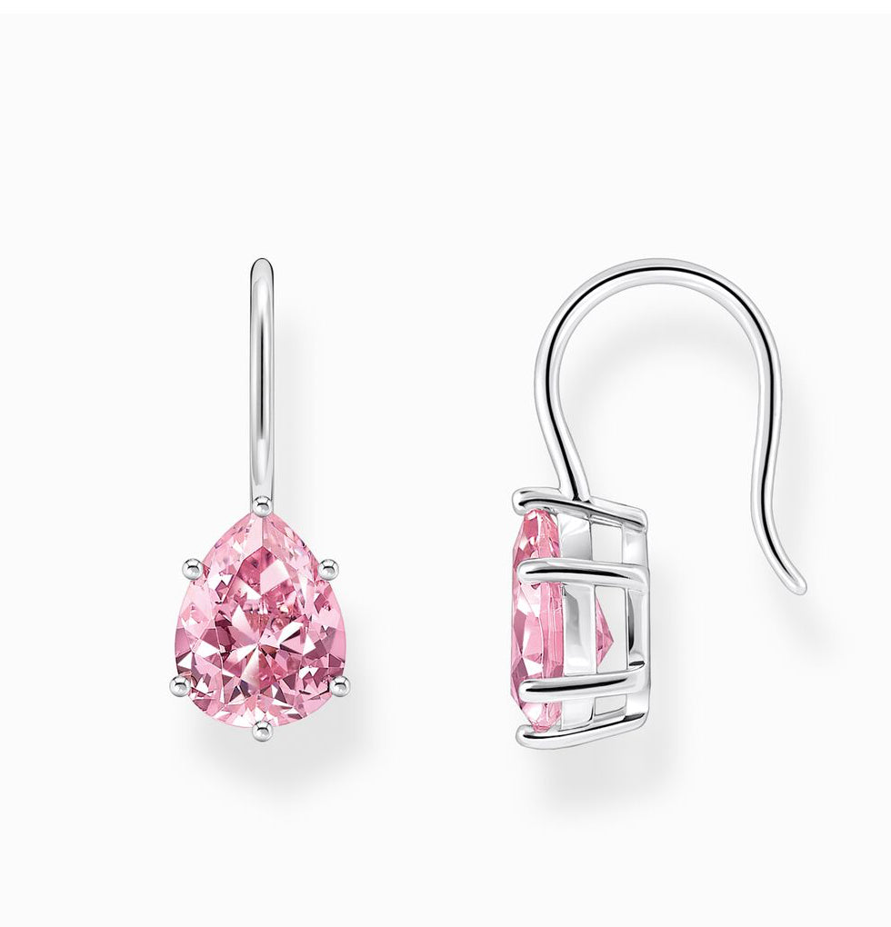 Thomas Sabo Pink Teardrop Drop Earrings