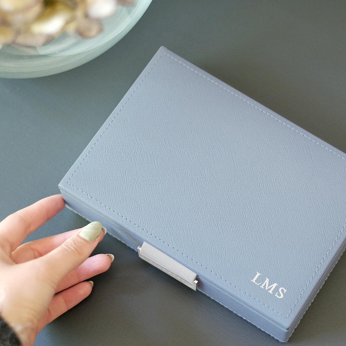 Stackers Mini Jewellery Box - Dusky Blue