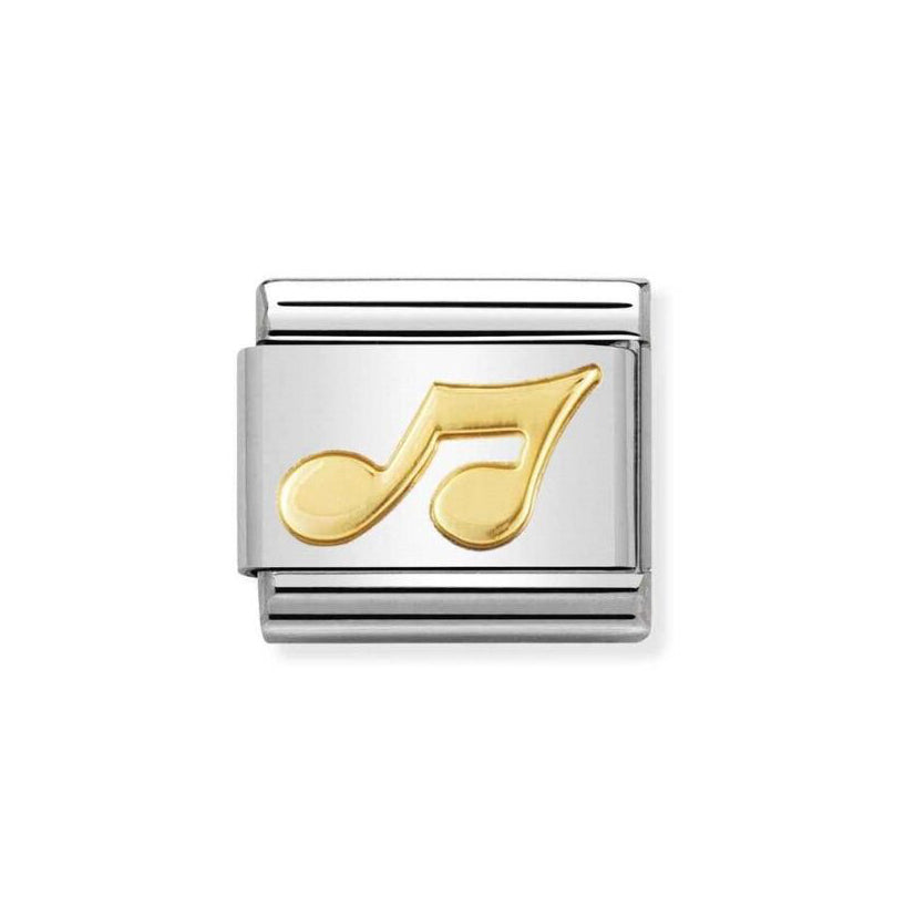 Nomination Classic Link with Musical Note in Yellow Gold Tone