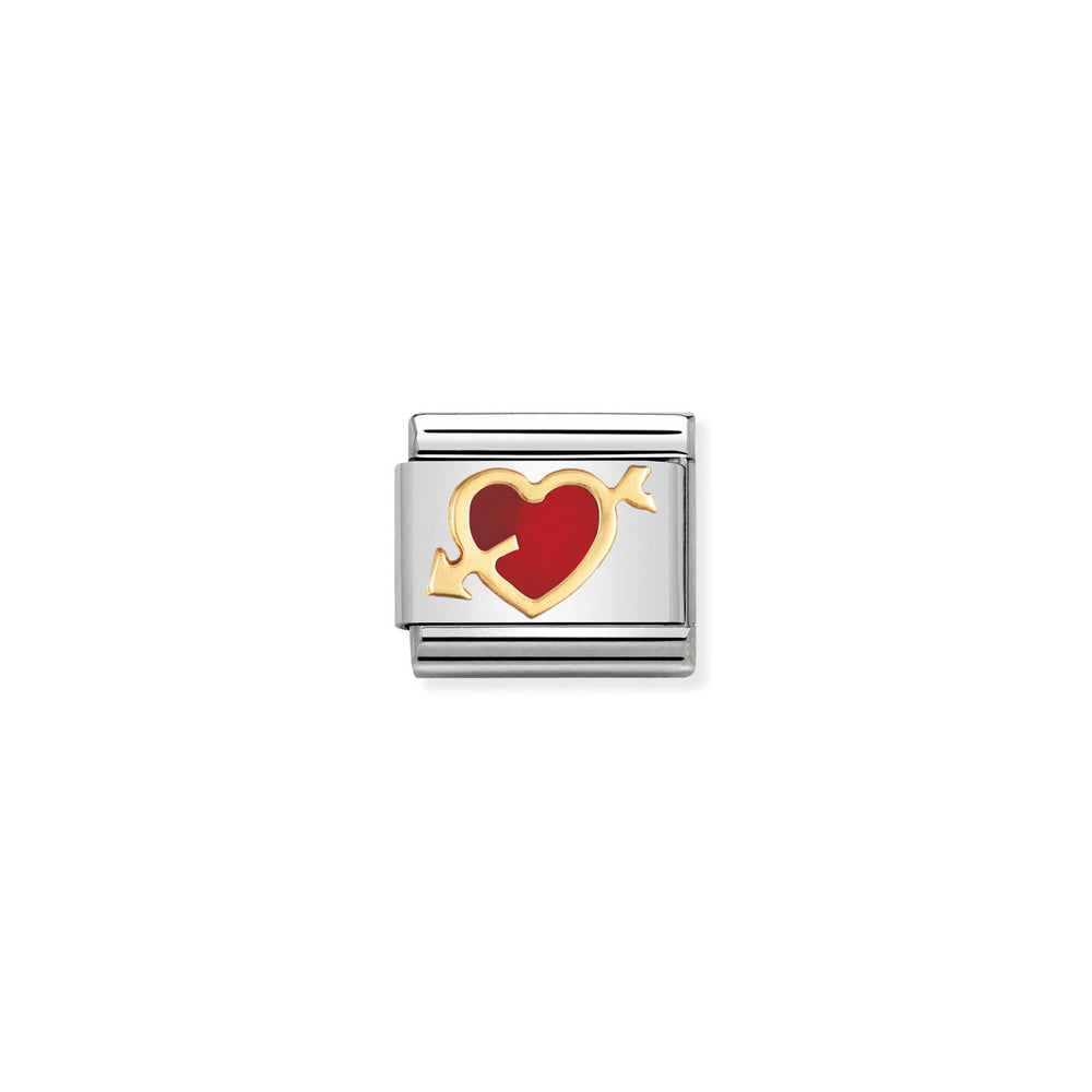 Nomination Classic Link Red Heart with Arrow