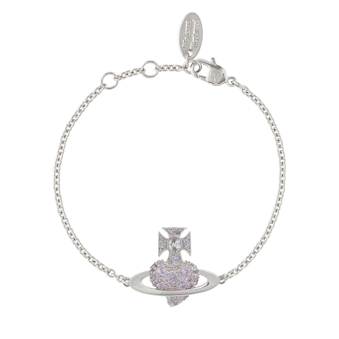 Vivienne Westwood Agnatha Bracelet Platinum Tone & Lilac