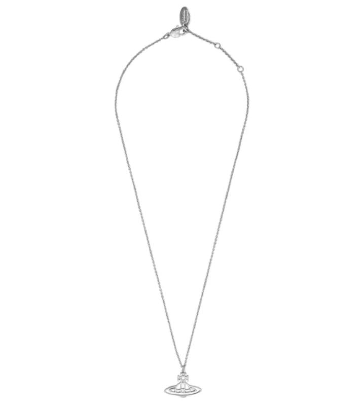 
                      
                        Vivienne Westwood Silver Tone Thin Lines Short Flat Orb Necklace
                      
                    