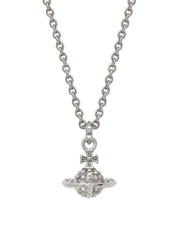 Vivienne Westwood Mayfair Small Orb Necklace Silver Tone & Crystal