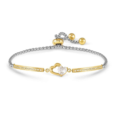 Nomination Milleluci Bracelet - Double Hearts Yellow Gold