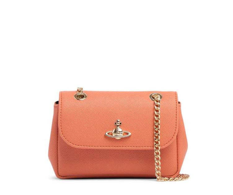 
                      
                        Vivienne Westwood Saffiano Small Purse with Chain Orange
                      
                    