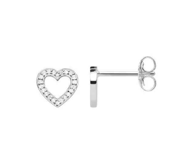 Thomas Sabo Silver Heart CZ Earrings