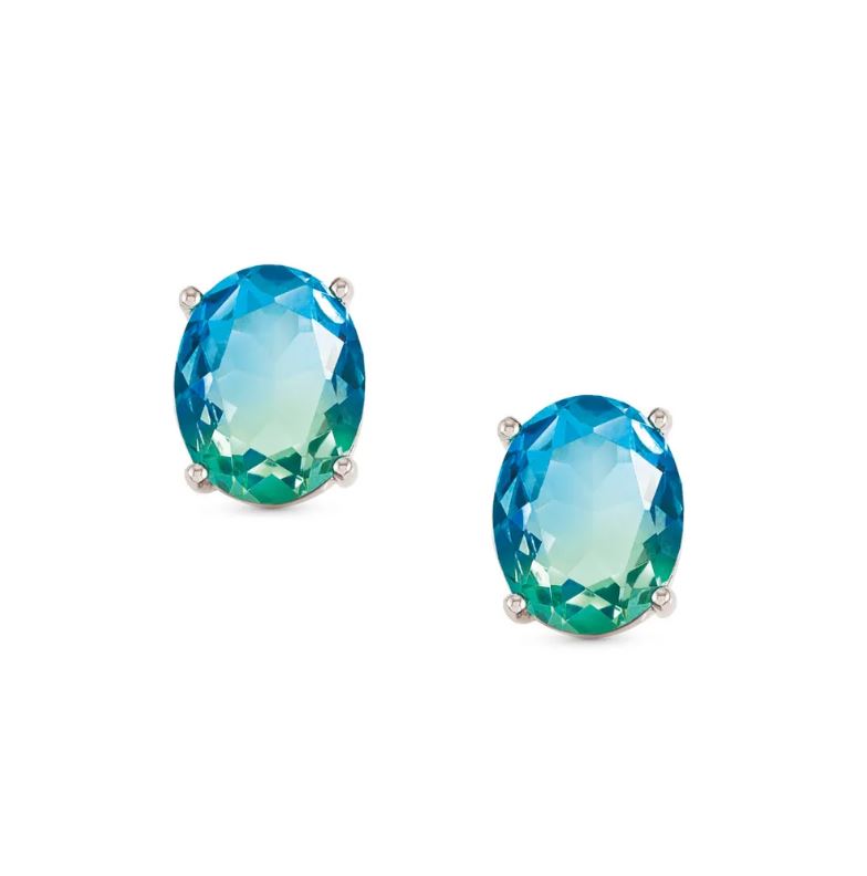 Nomination Symbiosi Silver Blue-Green Stud Earrings