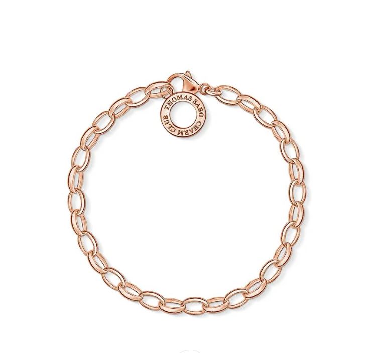 Thomas Sabo Rose Gold Plated Charm Bracelet 15.5cm