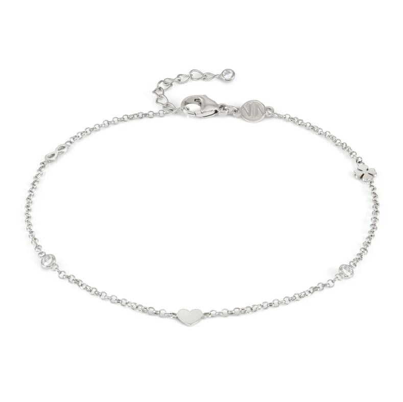 Nomination Silver Heart, Infinity & Clover Anklet
