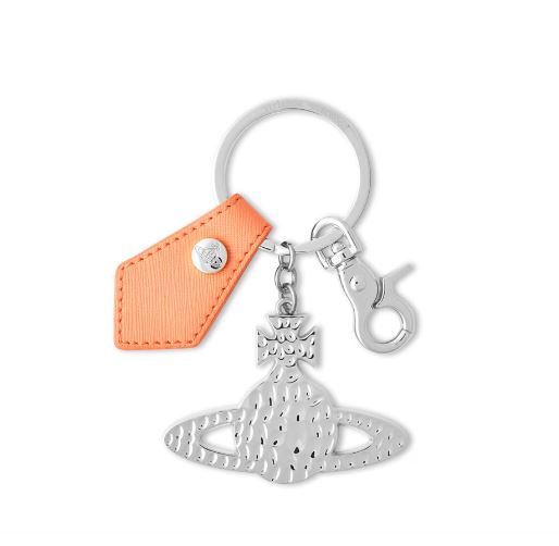 Vivienne Westwood Hammered Orb Silver & Orange