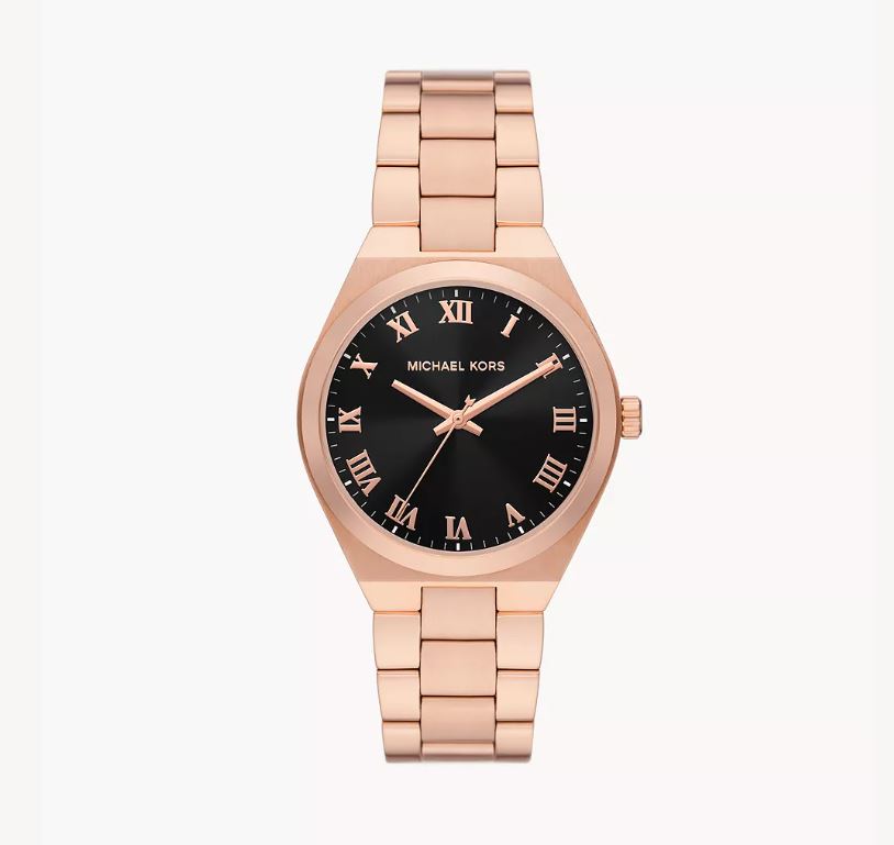 Michael Kors Lennox Rose Gold-Tone Stainless Steel Ladies Watch