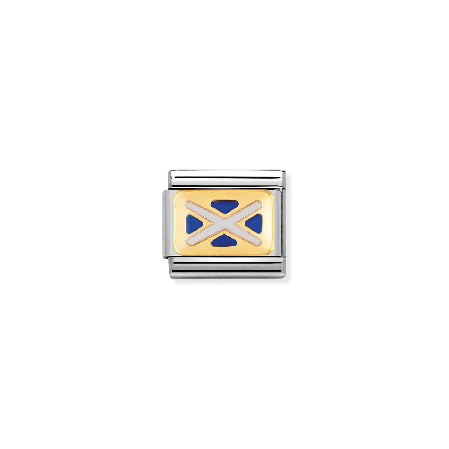 Nomination Classic Link with Enamel Scotland Flag in Yellow Gold Tone