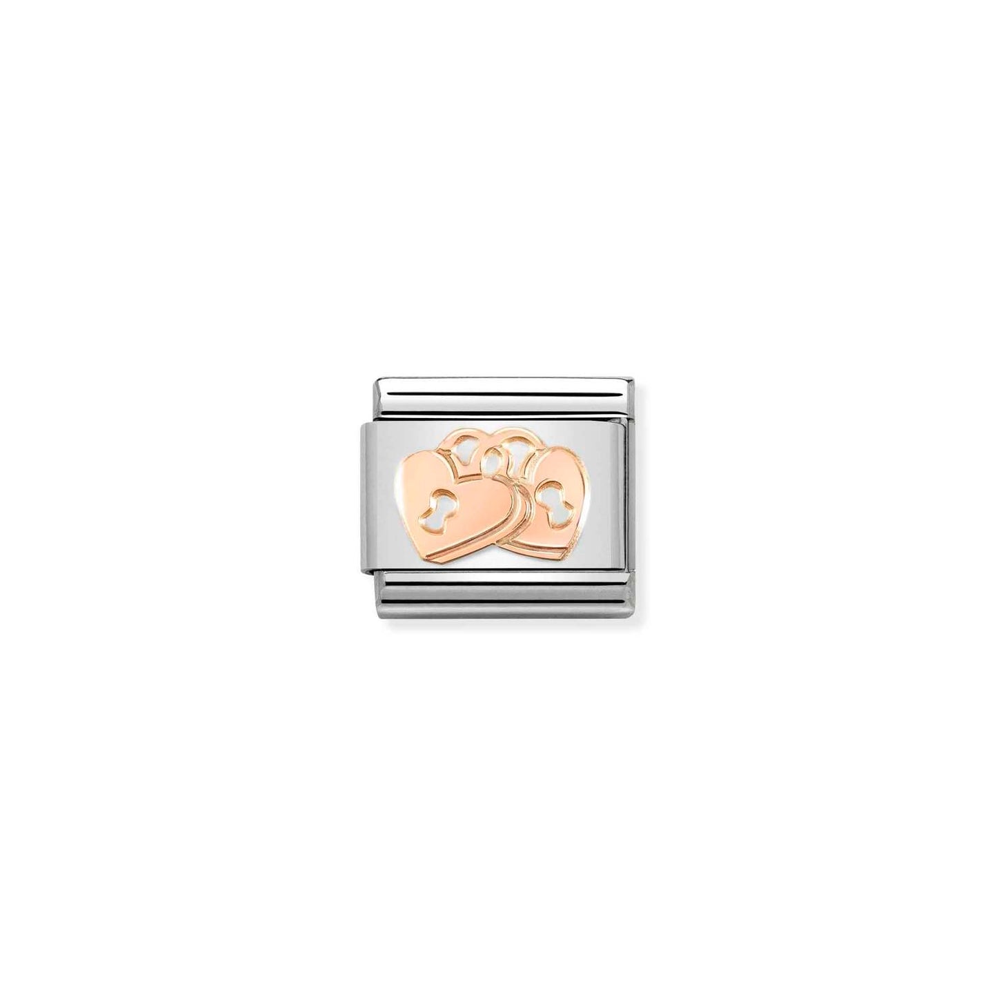 Nomination Classic Link Padlock Hearts