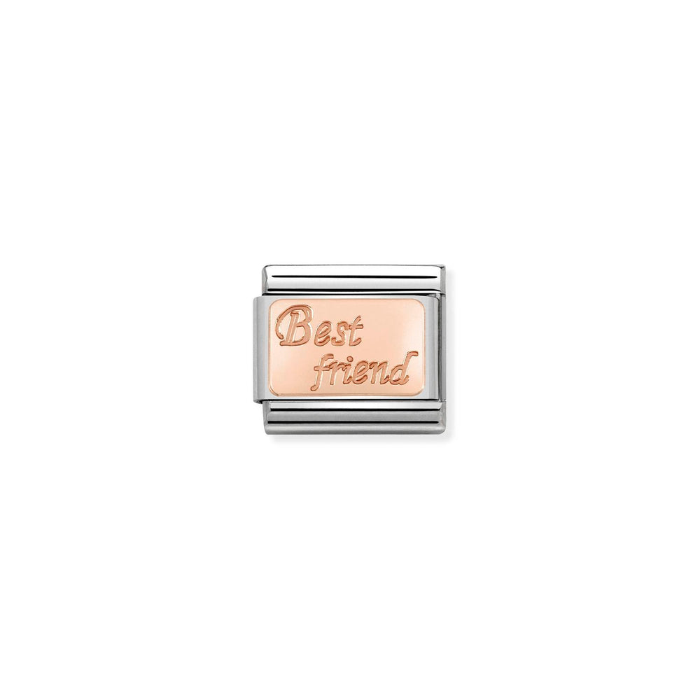 Nomination Classic Link with 'Best Friend' in Rose Gold Tone