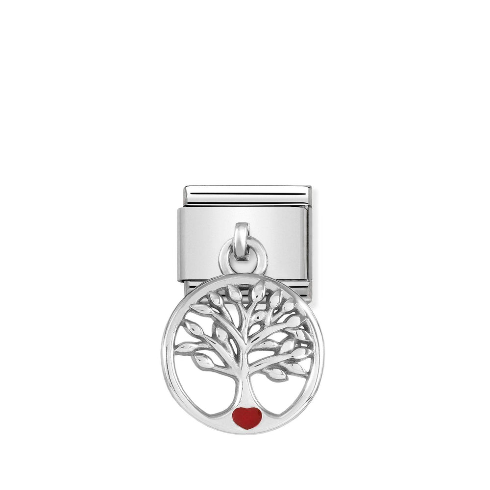 Nomination Classic Link Tree Of Life with Red Heart