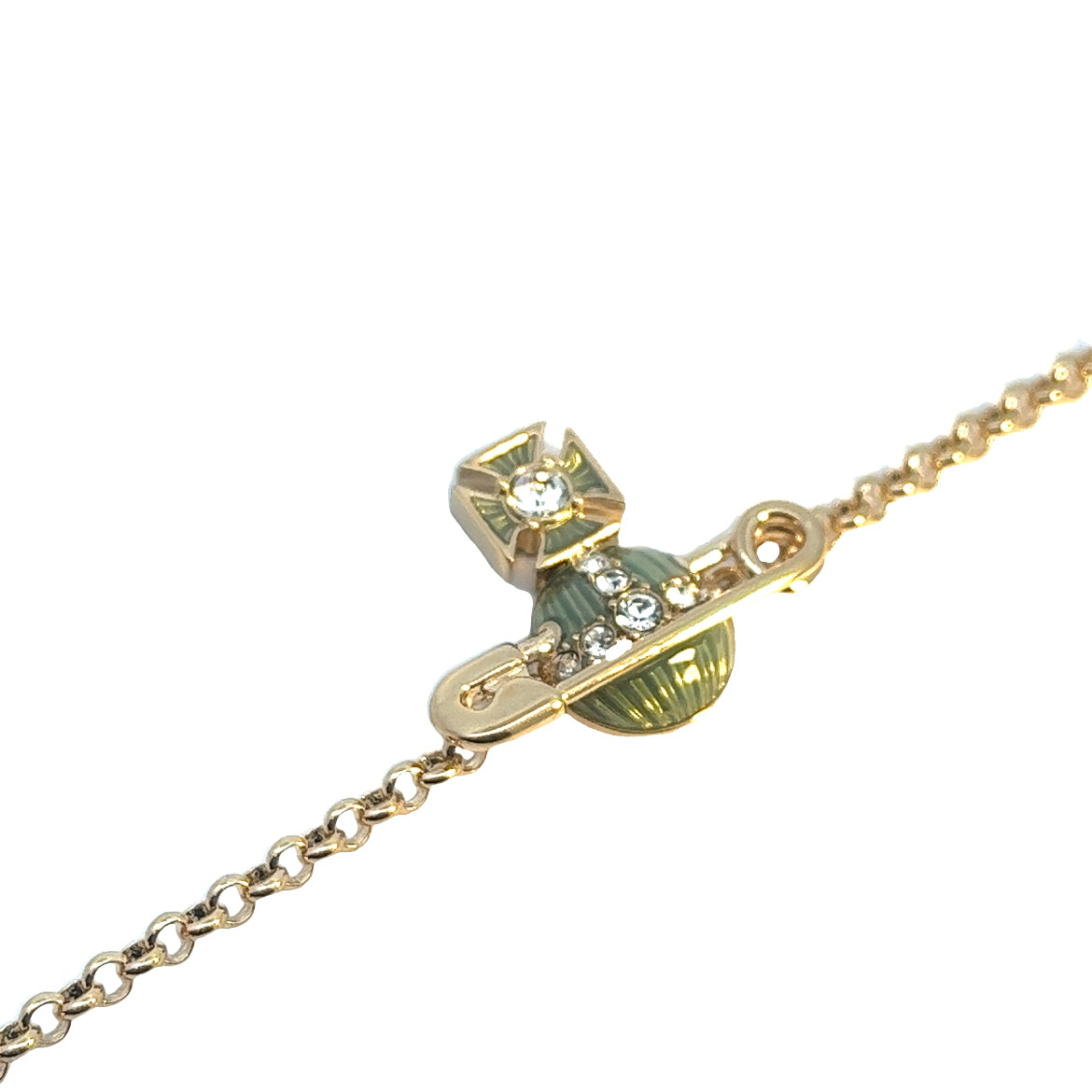 Vivienne Westwood Yellow Gold Tone Kitty Bracelet