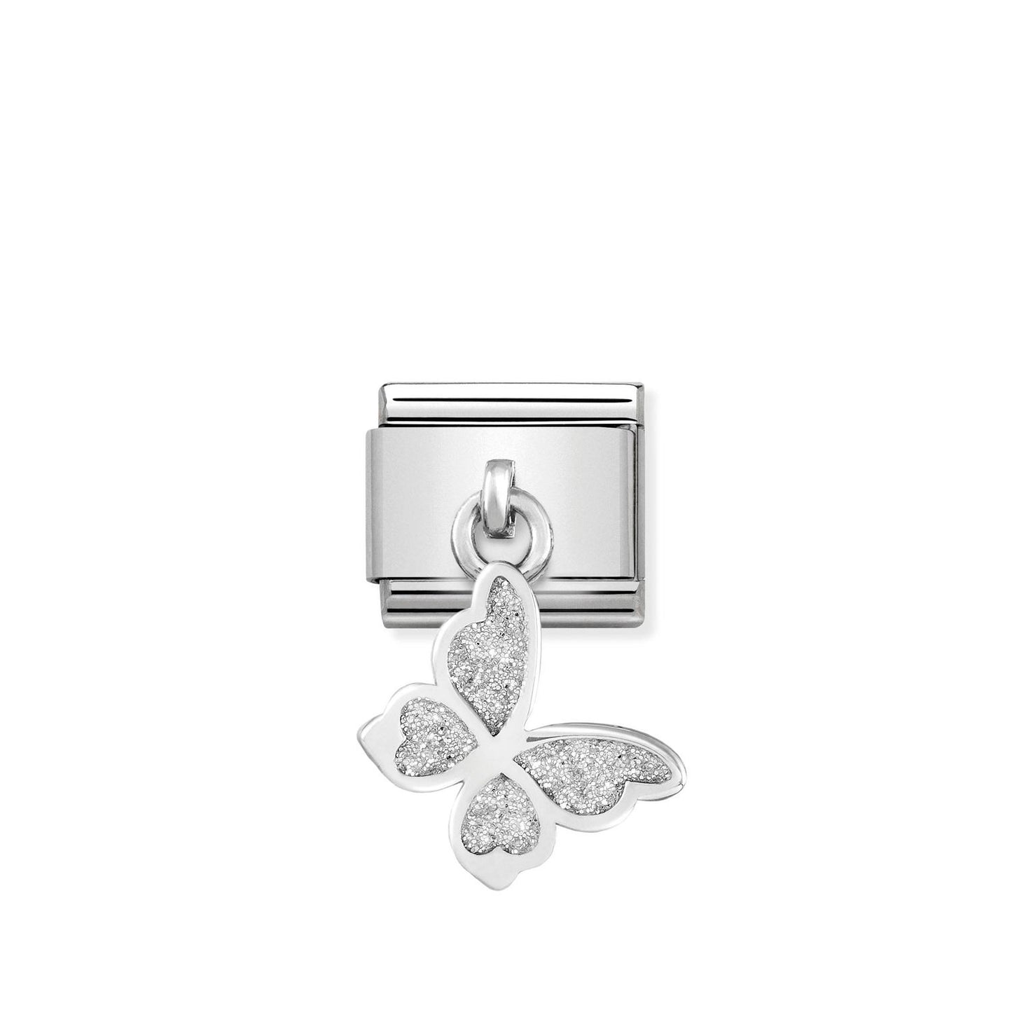 Nomination Classic Link Butterfly with White Glitter