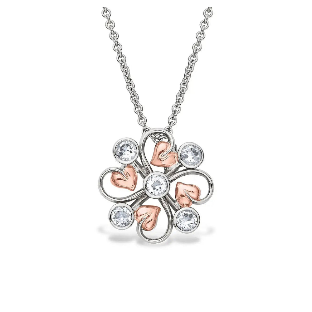 Clogau Tree Of Life Clover White Topaz Pendant