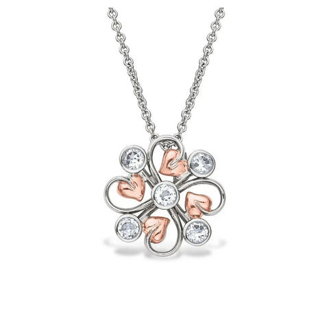 Clogau Tree Of Life Clover White Topaz Pendant